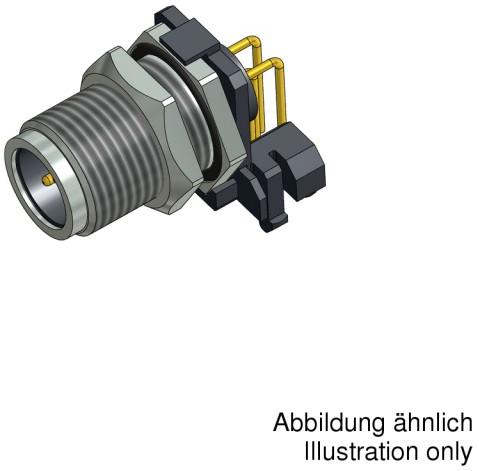 CONEC-43-01204 Connecteur circulaire Conn M12 Circular PIN 4 POS Solder RA Thru-Hole 4 Terminal 1 Port