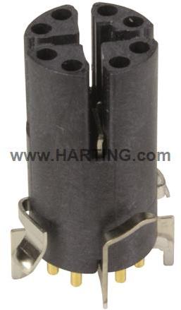 HARTING-21033812821 Steckverbinder, rund Conn M12 Circular SKT 8 POS Solder ST SMD 8 Terminal 1 Port T/R