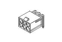 Molex-45558-0003 Connector Headers and PCB Receptacles Conn Wire to Board HDR 6 POS 4.2mm Solder RA Side Entry Thru-Hole Mini-Fit Jr. Tray