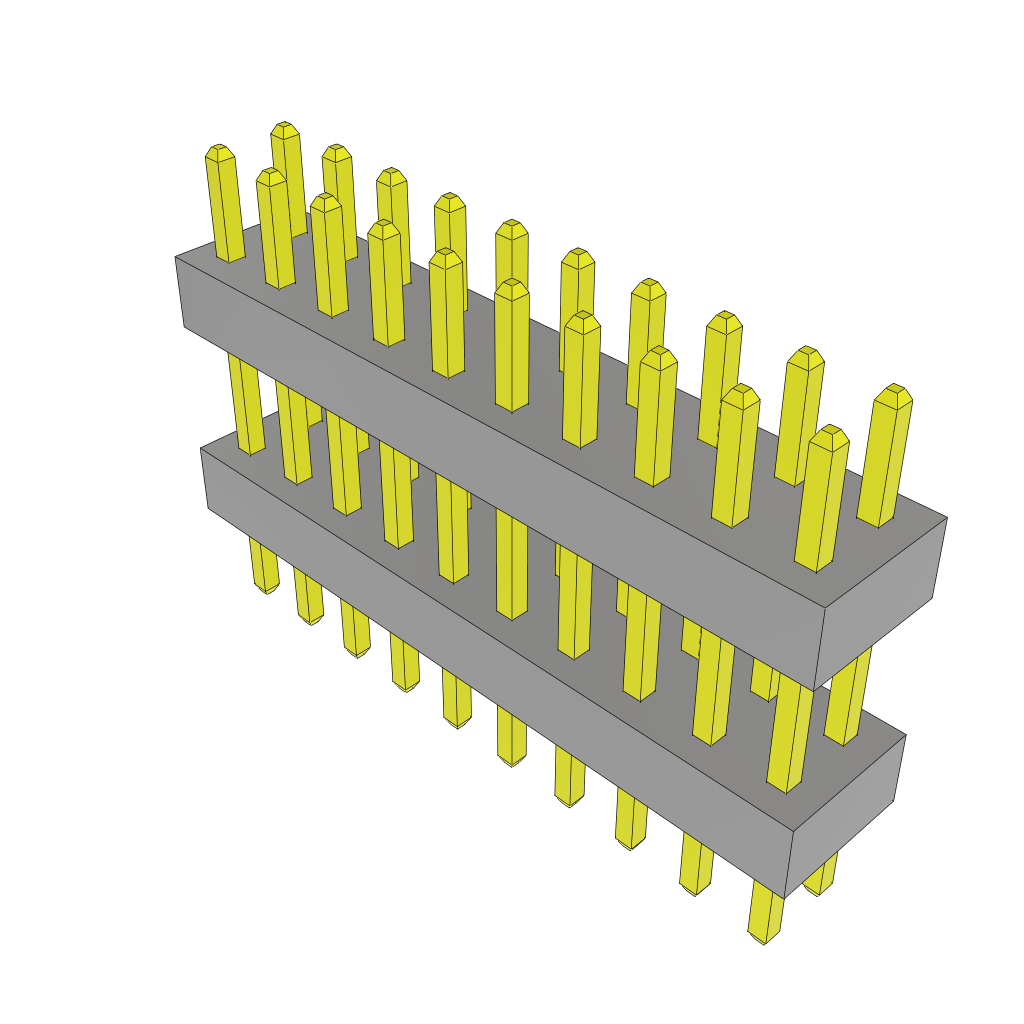 Samtec-TW-10-03-L-D-222-115 Piastre connettori e prese PCB Conn Board Stacker HDR 20 POS 2mm Solder ST Top Entry Thru-Hole Bulk