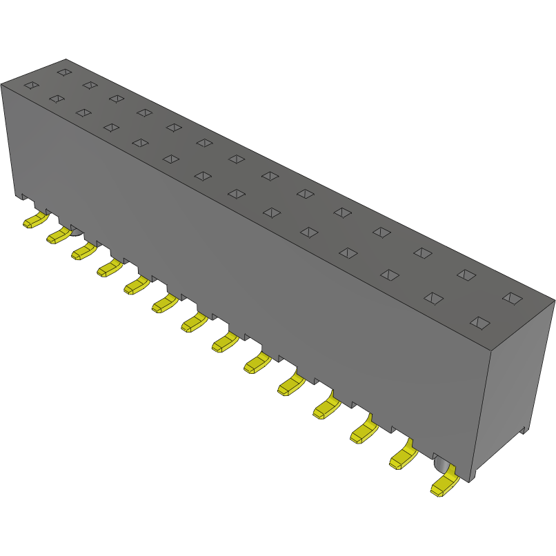 Samtec-SQW-114-01-L-D-VS-A-TR Connector Headers and PCB Receptacles Conn Socket Strip SKT 28 POS 2mm Solder ST Top Entry SMD T/R