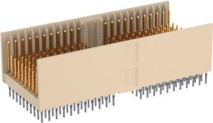 ERNI Electronics-104152 Steckverbinder, Mutterplatine Conn Hard Metric M 220 POS 2mm Press Fit ST Thru-Hole