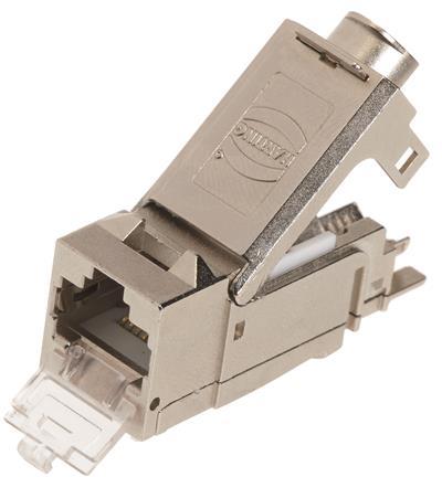 HARTING-20825000001 Steckverbinder, Telefon und Telekommunikation Conn RJ-45 F 8 POS IDT ST Cable Mount 8 Terminal 1 Port Cat 6a