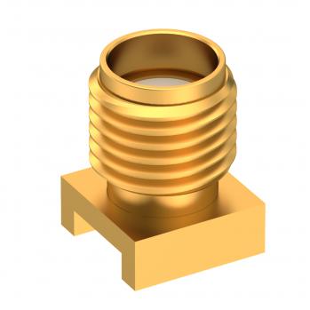 Radiall-9650-1113-005 RF-Steckverbinder Conn SMA 0Hz to 18GHz 50Ohm Solder ST SMD RCP Gold