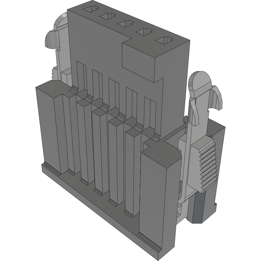 Samtec-ISDF-05-S-M Custodia filo connettore dedicato Conn Housing RCP 5 POS 1.27mm Crimp ST Cable Mount Black Tube