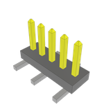 Conn Unshrouded Header HDR 5 POS 1.27mm Solder ST Top Entry SMD Tube