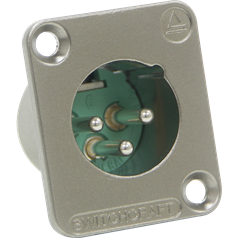 Switchcraft-DE3M Connector Audio and Video Conn XLR Connector M 3 POS ST Panel Mount 3 Terminal 1 Port Bulk