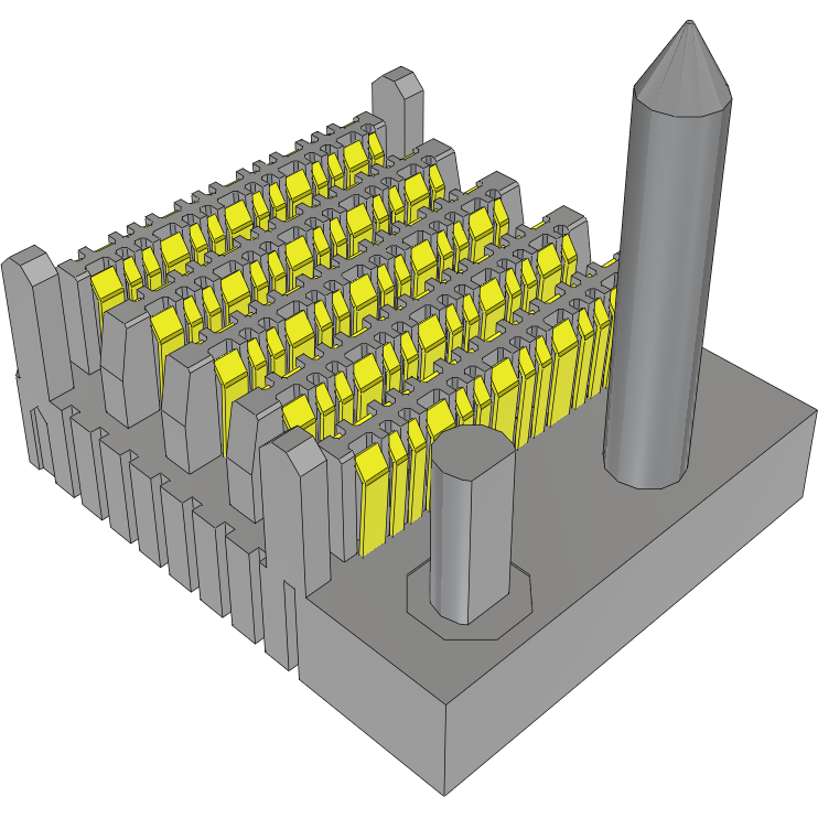 Samtec-EBTM-4-10-2.0-S-VT-1-L-C Steckverbinder, Mutterplatine Conn Backplane HDR 80 POS 2mm Press Fit ST Thru-Hole ExaMAX® Tray