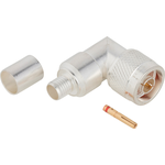 Conn Type N 0Hz to 11GHz 50Ohm Crimp RA Cable Mount PL Gold