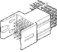 Amphenol Communications Solutions-85663-103LF Blackplane del conector 4 Row,Right Angle Signal Header, 24 Position Solder-to-Board, Special Loading