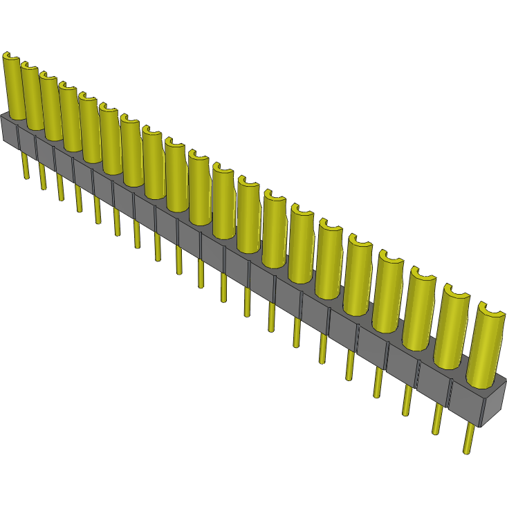 Samtec-HTS-120-G-B Connector Headers and PCB Receptacles Conn Unshrouded Header HDR 20 POS 2.54mm Solder ST Thru-Hole Tube