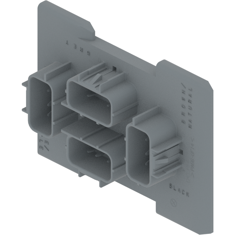 Delphi-15304995 分立接线罩连接器 32 WAY MEDIUM GRAY GT 280 UNSEALED MALE CONNECTOR, MAX CURRENT 25 AMPS