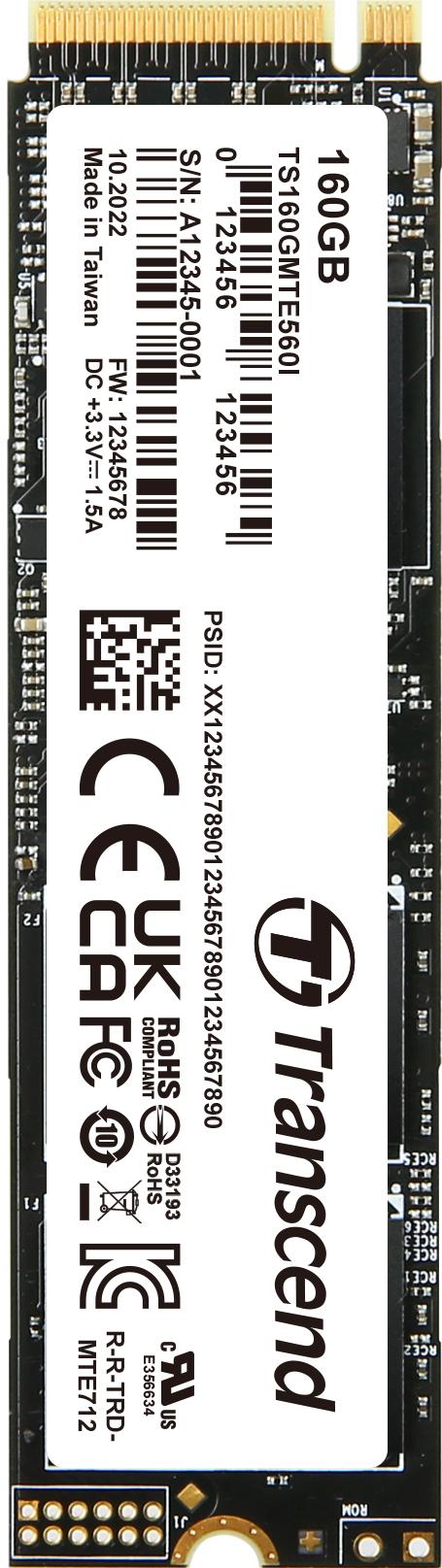 Transcend Information-TS160GMTE560I Solid State-Laufwerke PCIe M.2 SSDs