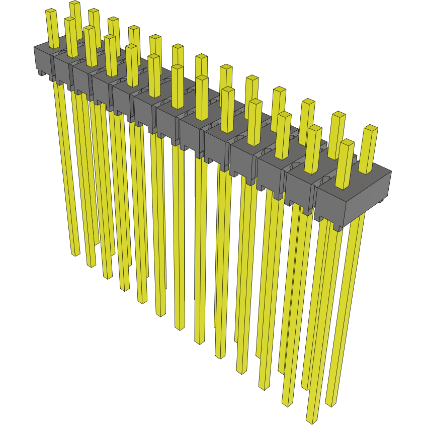 Samtec-MTSW-113-12-G-D-130 Steckverbinderleisten und Leiterplattenbuchsen Conn Unshrouded Header HDR 26 POS 2.54mm Solder ST Thru-Hole Bulk