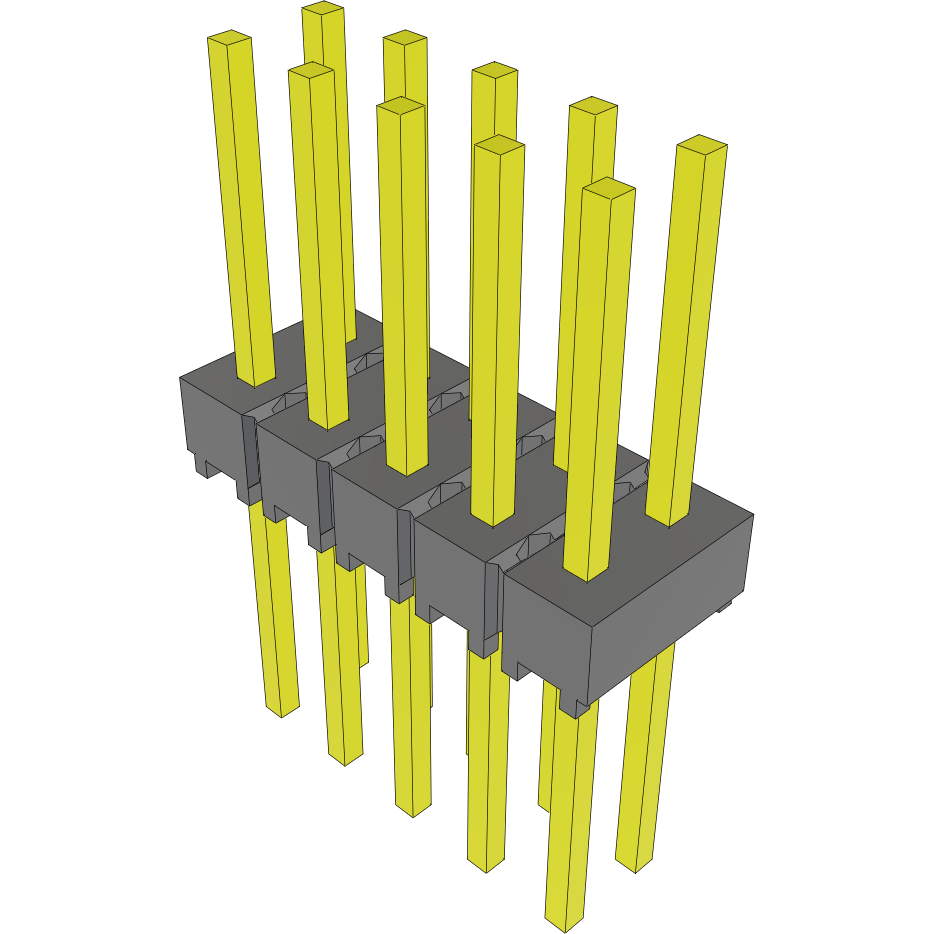 Samtec-MTSW-105-09-T-D-320 Steckverbinderleisten und Leiterplattenbuchsen Conn Unshrouded Header HDR 10 POS 2.54mm Solder ST Top Entry Thru-Hole Bulk