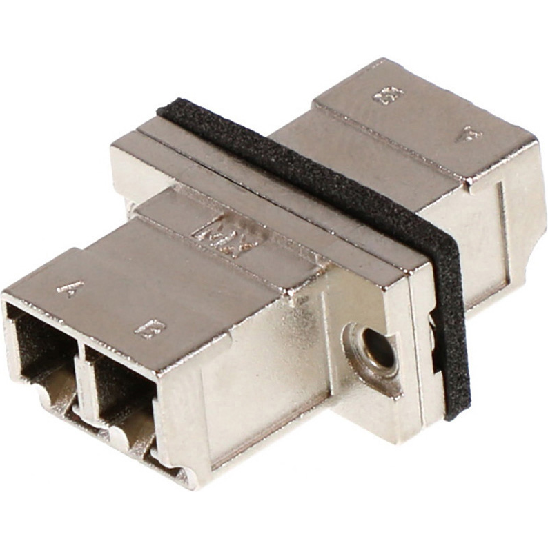 Molex-1061151100 Connector Fiber Optics EMI LC Adapter, Duplex, Metal Body, Ceramic Alignment Sleeve, Screw Mount Style
