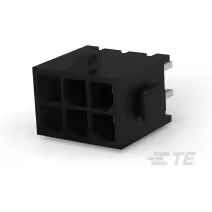 TE Connectivity-3-794631-6 连接器插头及 PCB 插座 Conn Wire to Board HDR 6Power POS 3mm Solder ST Thru-Hole Tray
