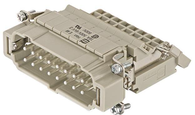 HARTING-09330164636 Steckverbinder, andere Han E AV 16 Pos. M Insert Term. Block Ri