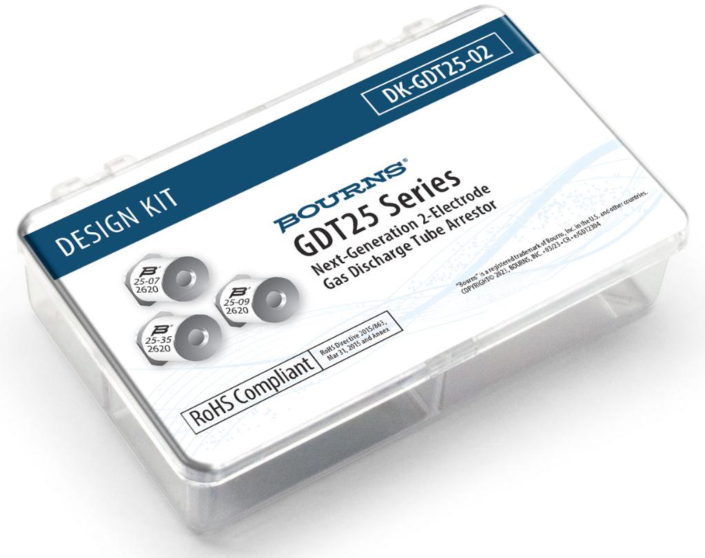 Bourns-DK-GDT25-02 元器件套件 GDT25 Series Next-Generation Gas Discharge Tubes Design Kits
