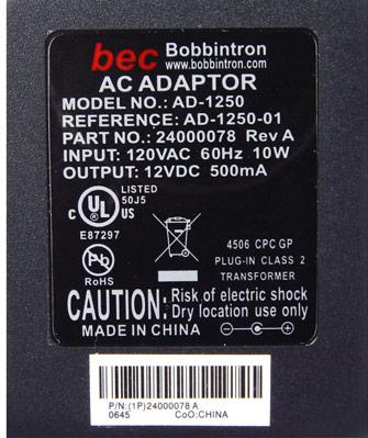 Digi International-76000735 Externer steckbarer Adapter Plug-In Adapter Single-OUT 12V 0.5A