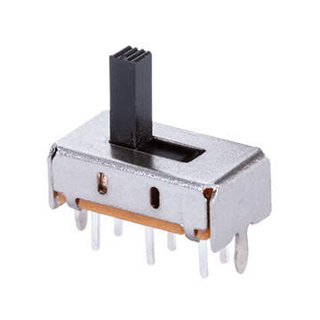 Same Sky (formerly CUI Devices)-SLW-127787-6A-N-D Switch Slide Switch Slide ON ON DPDT Raised Slide 0.3A 50VDC 10000Cycles PC Pins Thru-Hole