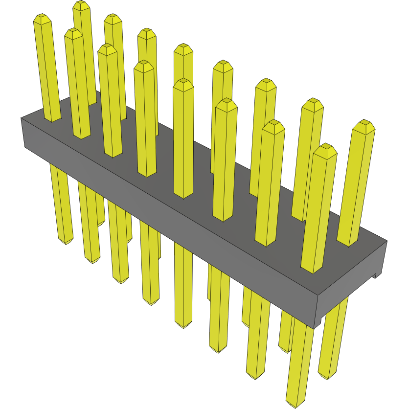 Samtec-MTMM-108-07-S-D-185 Connector Headers and PCB Receptacles Conn Unshrouded Header HDR 16 POS 2mm Solder ST Top Entry Thru-Hole Bulk