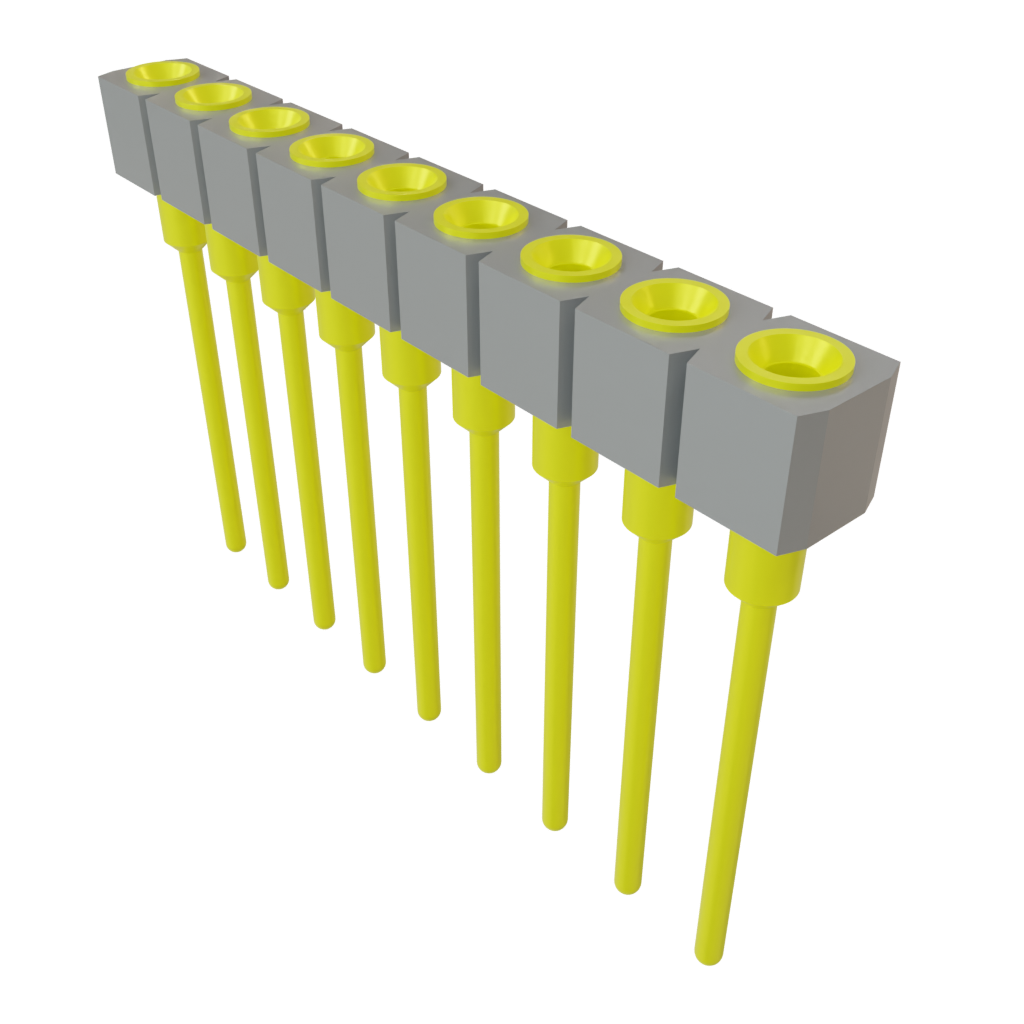 Samtec-SS-109-G-7 Connector Headers and PCB Receptacles Conn Socket Strip SKT 9 POS 2.54mm Solder ST Top Entry Thru-Hole Bulk
