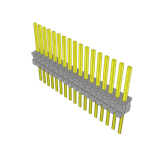 Conn Unshrouded Header HDR 17 POS 1.27mm Solder ST Top Entry Thru-Hole Tube