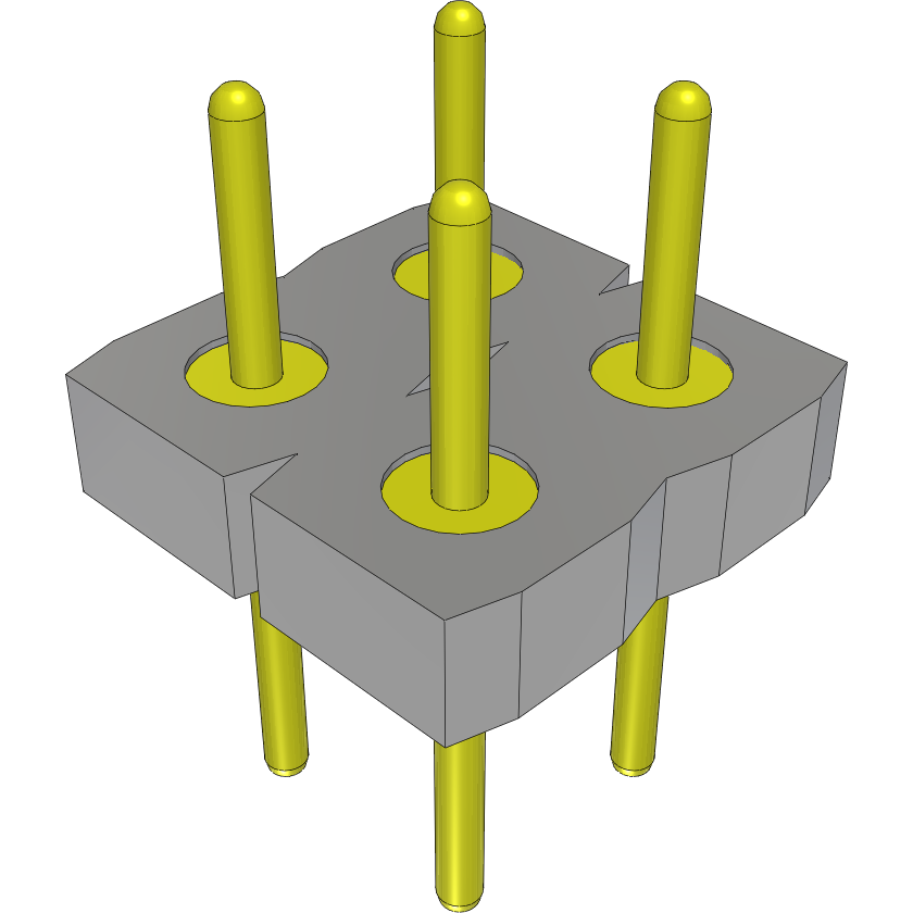 Samtec-BDL-102-T-E 连接器插头及 PCB 插座 Conn Unshrouded Header HDR 4 POS 2.54mm Solder ST Top Entry Thru-Hole Bulk