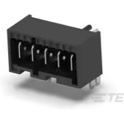 TE Connectivity-1-521384-5 Connector Headers and PCB Receptacles Conn Shrouded Header (4 Sides) HDR 5Power POS 5mm Solder RA Thru-Hole Box