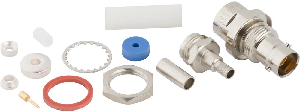 Amphenol RF-031-33546-17 RF-Steckverbinder RF Connector BNC Straight Clamp Jack Bulkhead Triax