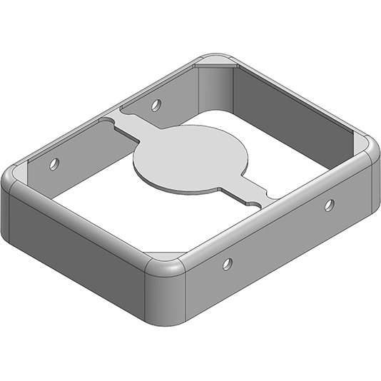 Masach Tech-MS223-10F-NS null 22.3 x 17.3 x 3.3mm Two-piece Drawn-Seamless RF Shield/EMI Shield FRAME (Nickel-Silver)