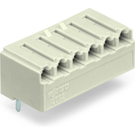 THT female header 0.4 x 1.3 mm solder pin angled Pin spacing 5 mm 4- pole