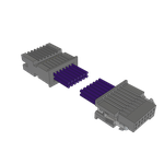 Cable Assembly Discrete Wire 0.152m 28AWG Terminal Strip to Socket Strip 14 to 14 POS HDR-SKT Crimp-Crimp Layer