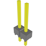 Conn Unshrouded Header HDR 2 POS 2.54mm Solder ST Top Entry Thru-Hole Bulk