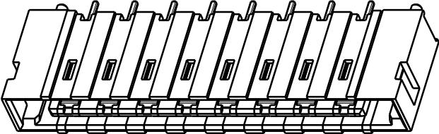 Amphenol Communications Solutions-10124394-21000LF Connector Card Edge Conn Card Edge M 16Power POS 6mm Solder ST Thru-Hole HPCE® Tray