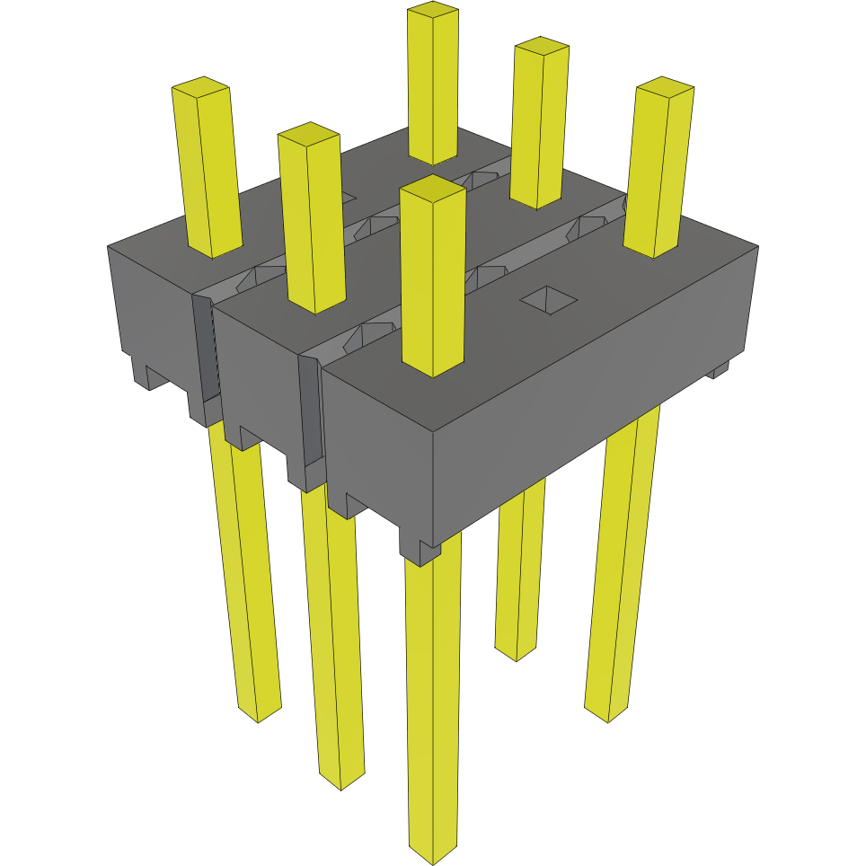 Samtec-MTSW-103-08-G-Q-108 连接器插头及 PCB 插座 Conn Unshrouded Header HDR 6 POS 2.54mm Solder ST Top Entry Thru-Hole Bulk