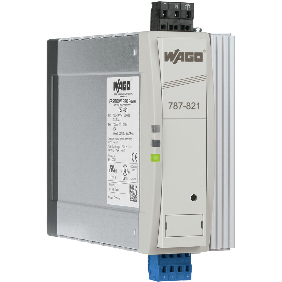 WAGO-787-821 AC-DC-Spannungsversorgung AC/DC Power Supply Single-OUT 12V 10A Box