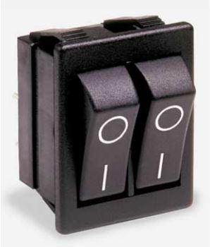 Bulgin Components PLC-C1510WABB-G74 Switch Rocker Switch Rocker ON ON SPDT Quick Connect Curved Rocker 16A 250VAC 24VDC