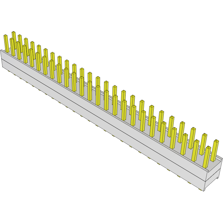 Samtec-HW-25-07-G-D-200-055 连接器插头及 PCB 插座 Conn Board Stacker HDR 50 POS 2.54mm Solder ST Top Entry Thru-Hole Bulk