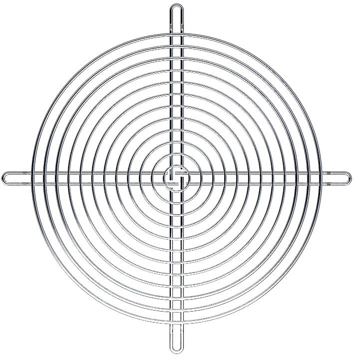 GardTec-SC100-W3 Accessori per la gestione termica Thrml Mgmt Access Fan Guard 100mm Silver C1008 Steel