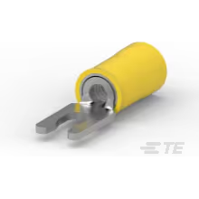 TE Connectivity-52941-1 Steckverbinderanschlüsse Spring Spade Terminal 10-12AWG Phosphor Bronze Yellow 24.35mm Tin Tape