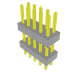Conn Board Stacker HDR 10 POS 2mm Solder ST Top Entry Thru-Hole Bulk