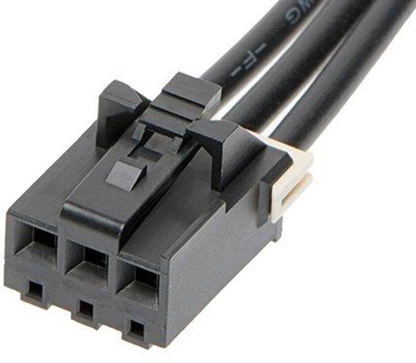 Molex-0369210310 Assemblage de câble autre L1NK 396-to-L1NK 396 Off-the-Shelf (OTS) Cable Assembly, 3.96mm Pitch, Single Row, 1000.00mm Length, 3 Circuits, Black