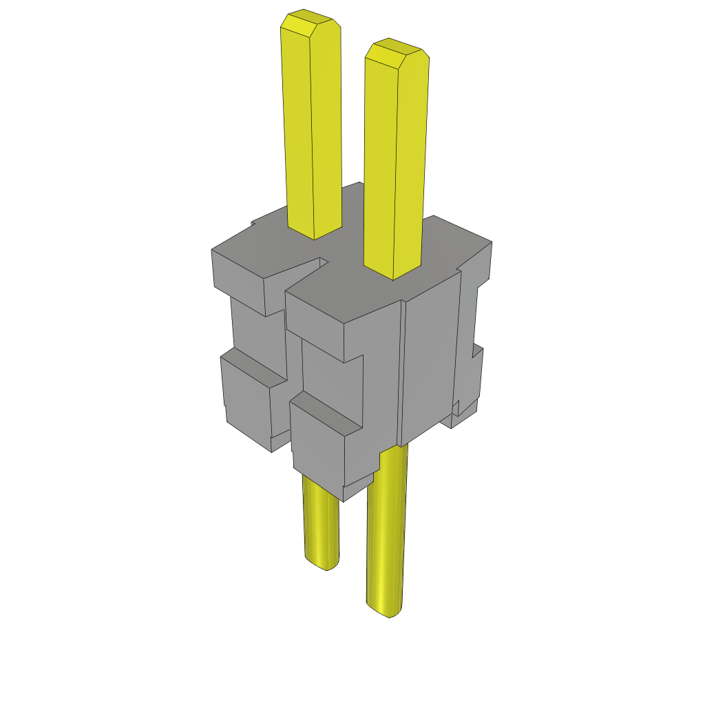 Samtec-TMS-102-02-S-S Connector Headers and PCB Receptacles Conn Unshrouded Header HDR 2 POS 1.27mm Solder ST Top Entry Thru-Hole Bulk