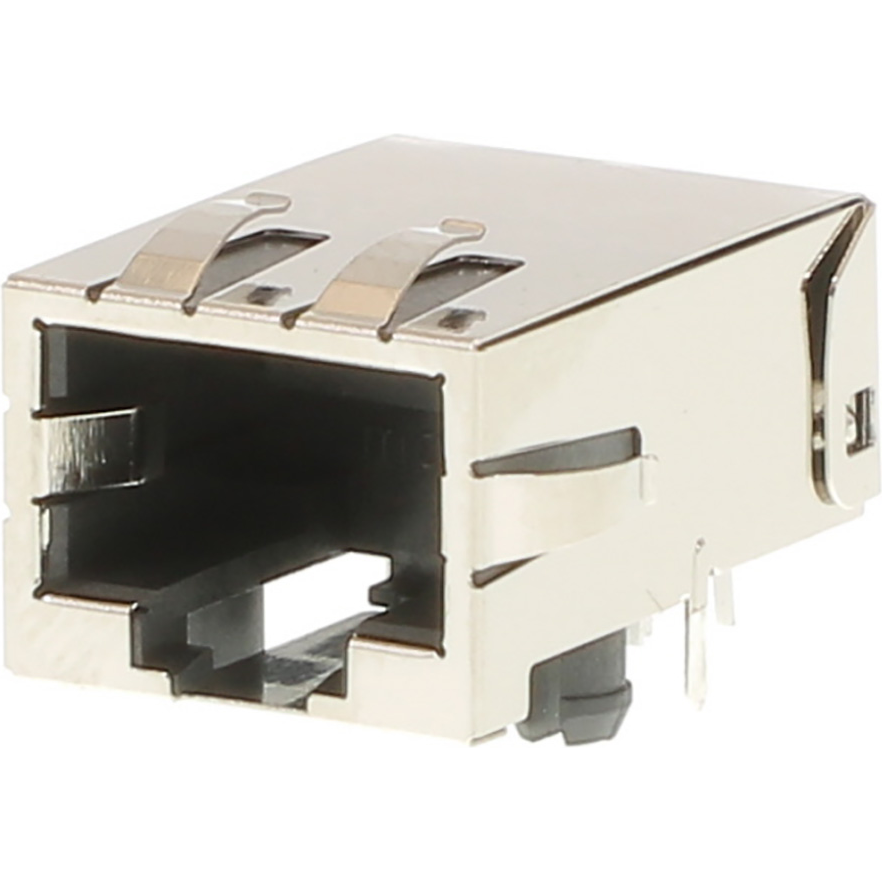 Molex-446610011 Steckverbinder, Telefon und Telekommunikation Conn RJ-45 F 8 POS 1.27mm Solder RA Thru-Hole 8 Terminal 1 Port Modular Jack 8/8, RJ45 Cat 5/Cat 5e Tray