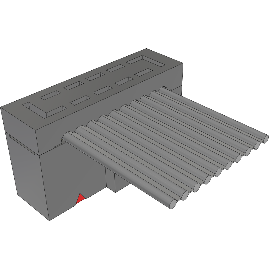 Samtec-HCSD-05-S-24.00-01-T-N-G-ST2 Flachband Kabelbaugruppen Cable Assembly 0.6m 28AWG 2.54mm 10 POS IDC Connector F Skin