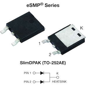Vishay-V40PWM10C-M3/I Rectifiers Diode Schottky 100V 40A 3-Pin(2+Tab) Slim DPAK T/R