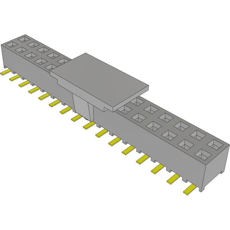 Samtec-SMM-116-02-F-D-P-TR Steckverbinderleisten und Leiterplattenbuchsen Conn Socket Strip SKT 32 POS 2mm Solder ST Top Entry SMD TIGER EYE™ T/R