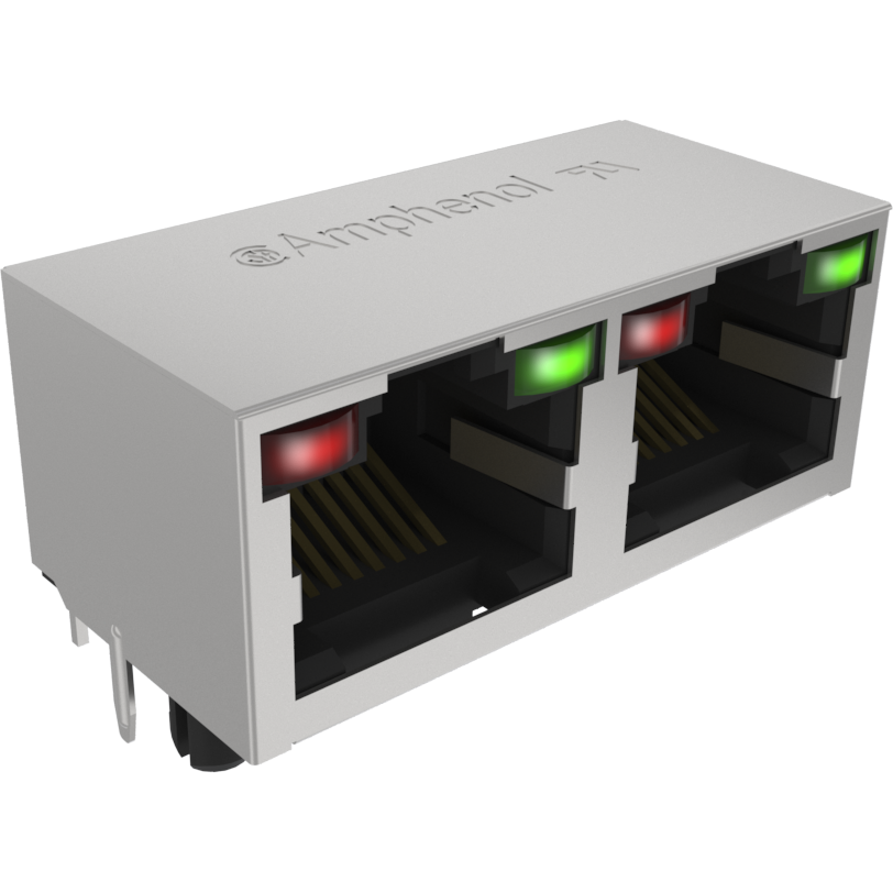 Amphenol Communications Solutions-RJHSE5F8V02 Connector Telephone and Telecom Conn MOD Jack 8P8C R/A SHLD